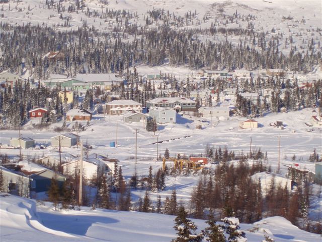 The Community of Nain in Labrador in the winter