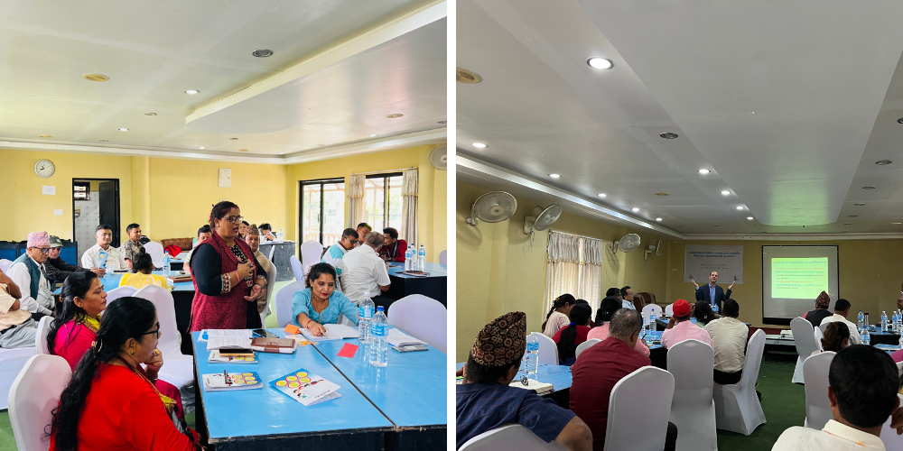 Participants enaging in Workshop on child protection in Nepal