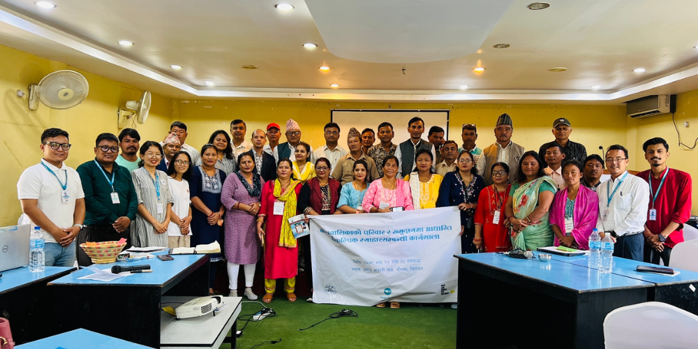Group Photo of participants of joint child protection workshop in Nepal