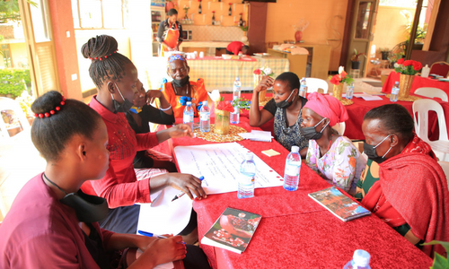 Prospective foster carers meeting in Uganda