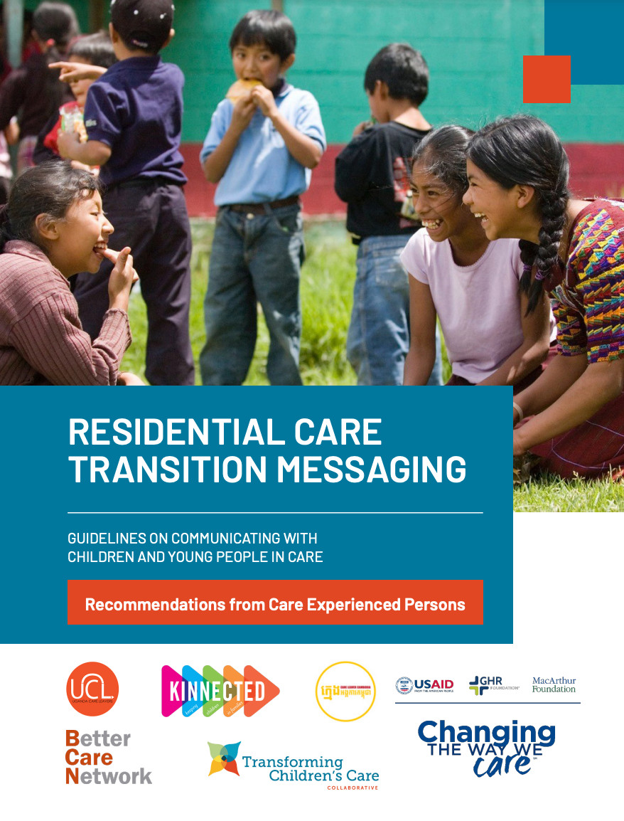 Cover of new guidance on Residential Care Transition Messaging.